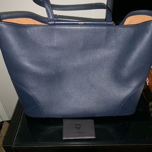 MCM Navy Blue Tote Bag